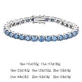 thumbnail image 2 of 4MM Moissanite Bracelets for Women Men Unisex Royal Blue D Color VVS1 Clarity Men Tennis Bracelet 925 Sterling Silver Diamond Tennis Bracelet Chain Jewelry 16-23CM ﻿, 2 of 9
