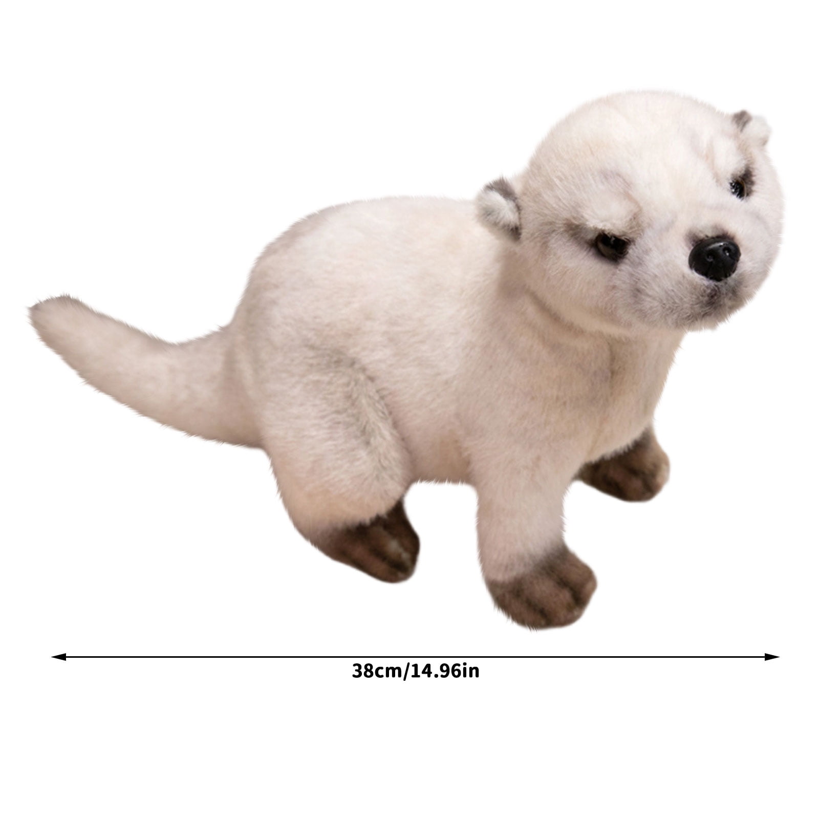 14.96Inch Cute Ferret Stuffed Animals Plush Toy, Soft Plush Throw Pillow for Birthday Christmas Valentines Day Holiday Gifts, Easter Basket Stuffers