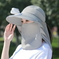 thumbnail image 2 of Glisme Sun Hat With Fans For Women Wide Brim Solar Fan Hat Upf 50+ Beach Hat For Outdoor Summer Camping Beach Hat Grey, 2 of 3