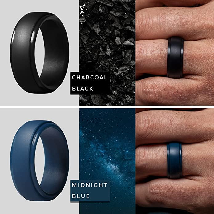 Bague en Silicone Thunderfit pour Homme Bande de Mariage en Caoutchouc 10 Mm de Large 2 5 Mm d Epaisseur Walmart