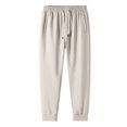 thumbnail image 3 of Men's Solid Color Elastic Waist Drawstring Joggers, Cuffed Ankle Jogger Pants, Lightweight Breathable Comfortable Sweatpants for Running Gym Workout Casual Daily, | AKLJWH,Khaki L, 3 of 9