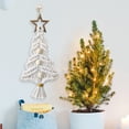 thumbnail image 2 of Regalo de algodón bohemio, adorno pequeño de decoración del hogar de Navidad, Mini árbol de decoraciones navideñas de macramé, 2 of 4