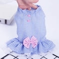 thumbnail image 3 of FNNMNNR Summer Dog Dresses Girl Puppy Cat Plaid Princess Dress Party Birthday Pet Vest Clothes for Small Medium Dogs, 3 of 8