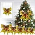 thumbnail image 1 of Lazos Navideños Decorativos | Colgante de Lazo Amarillo de Plástico | 18 X 17 Cm | Ideal para Envolver Regalos, Decoración Navideña y Como Adorno para El Árbol de Navidad | 1 Lazo, 1 of 7