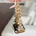 thumbnail image 3 of Butterfly Bracelet Compatible with Apple Watch Bands 41mm/40mm/38mm Slim Bling Jewelry Metal Strap, Shiny Diamond Wristband Replacement for iWatch Series 8/7/SE/6/5/4/3/2/1,Gold, 3 of 6
