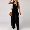thumbnail image 5 of Mono elegante para mujer, verano 2023, tirantes sexys, sin mangas, de una pieza, pantalones de pierna ancha, ropa de trabajo de oficina, monos de mujer, 5 of 5