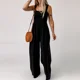 thumbnail image 5 of Mono elegante para mujer, verano 2023, tirantes sexys, sin mangas, de una pieza, pantalones de pierna ancha, ropa de trabajo de oficina, monos de mujer, 5 of 5