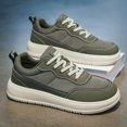 thumbnail image 4 of Men's Low Top Lace Up Thick Sole Casual Sneakers Mesh Spliced Upper Platform Daily Walking Shoes, 4 of 10