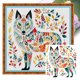 thumbnail image 1 of Hilo Algodón Ecológico Bordado Kit Punto Animal Impreso 11CT Obra Arte 50x50cm, 1 of 9
