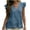 Navy, variant on CBASIHI Cotton Linen Flutter Sleeve Tops for Women- Casual Trendy V Neck Summer Loose Fit Flowy T Shirts Khaki Size XL