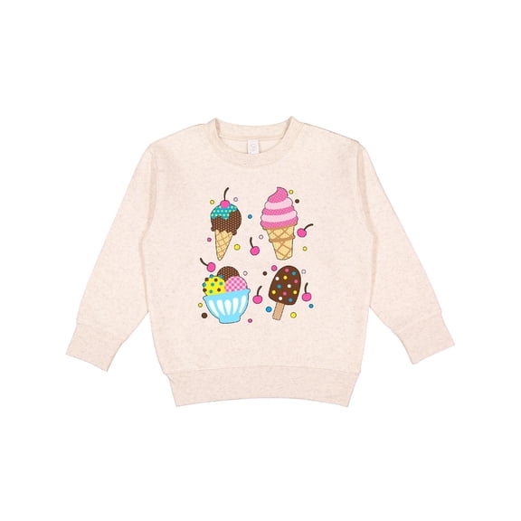 Inktastic Ice Cream with Patterns Toddler Sweatshirt