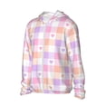 thumbnail image 3 of Goofa Heart Buffalo Plaid Printed Women's UPF 50+ Sun Protection Hoodie Jacket Lightweight Long Sleeve Sun Shirt for Women with Pocket Hiking Outdoor-Large, 3 of 9