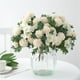 thumbnail image 1 of Ramo de flores artificiales | Arreglo floral realista imitado | Exhibición decorativa de mano o para pared | Centro de mesa para hogar, boda y fiesta | 27 cm | Unidad individual, 1 of 5