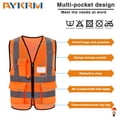 thumbnail image 4 of Chaleco de seguridad A-SAFETY de malla naranja reflectante con bolsillos, 4 of 6