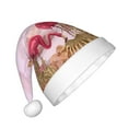 thumbnail image 2 of Vsdgher Flamingos In The Tropical Forest Christmas Hat, Santa Hat for Kids Xmas Holiday Hat Red Classic Christmas New Year Festive Party Supplies, 2 of 6