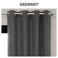 thumbnail image 4 of Dark Gravel Faux Linen Grommet Room Darkening Curtain (1 Panel), Dark Gravel, 50W X 108L, 4 of 10