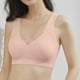 thumbnail image 2 of Brasier sin Varillas Mujer Camiseta Básica de Punto Acanalado de Manga Corta para Mujer para Un Atuendo Informal de Primavera/Verano Mediana, 2 of 5