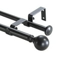 thumbnail image 1 of Urbanest Ball Adjustable Double Drapery Curtain Rod Set, 5/8", 84"-120", Matte Black, 1 of 4