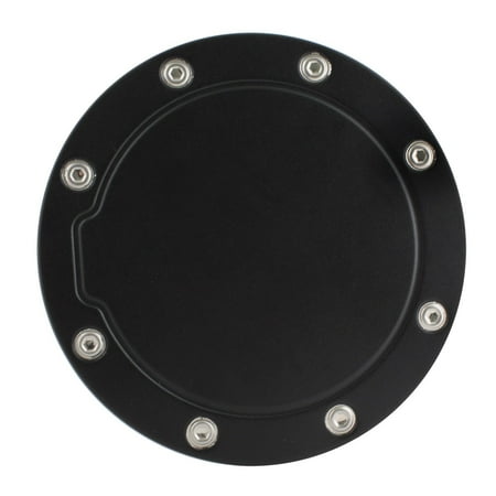Gas Door, Ford Trucks Stainless Steel Black Gas Door Replacement Applique
