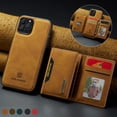 thumbnail image 2 of Funda magnética de cuero desmontable con tarjetero para iPhone 14 Pro Max 13 12 11 Mini X XS XR 7 8 Plus SE 2022, 2 of 4