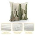 thumbnail image 4 of GOSMITH  Ink Painting Watercolor Grey Cactus Summer Home Sofa Chair Bed Decoration Lumbar Pillowcase  Decorative Throw Pillow Cover Case Rectangular, 4 of 5