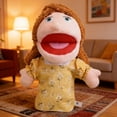 thumbnail image 6 of Mom Moving Mouth Hand Puppet, Soft Plush Interactive Hand Puppet for & Adults, Fun Ventriloquist Doll for Game, Performance, Storytelling & Family Activity, Cute Educational Memorial Gifts, Colorful, 6 of 7