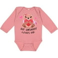 thumbnail image 3 of Inktastic My Granny Loves me- bear and hearts Boys or Girls Long Sleeve Baby Bodysuit, 3 of 5