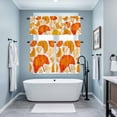 thumbnail image 4 of Ginkgo Leaves Kitchen Curtains Valances and Tiers Set of 3 Orange Leaf Fall Plant Hand-painted Abstract Tier Curtains and Valance with Rod Pocket for Small Windows, 27.5"x36", 4 of 9