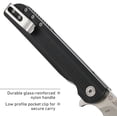 thumbnail image 5 of CRKT LCK + Everyday Carry Assisted Folding Knife with Liner Lock: Stainless Steel Plain Edge Blade, Glass-Reinforced Nylon Handle, Pocket Clip, 3810, 5 of 8