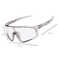 thumbnail image 2 of LOWLHOME 2026 New Photochromic Cycling Sunglasses,Bold Square Full Rim Sport Riding Glasses,Polarized Sports Sunglasses for Men Women,UV400 Protection Sun Glasses for Running Cycling Fishing(White), 2 of 6