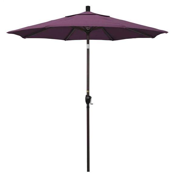 california umbrella 7.5 foot pacific trail series patio umbrella with bronze aluminum pole aluminum ribs push button tilt crank lift with sunbrella 2a iris fabric