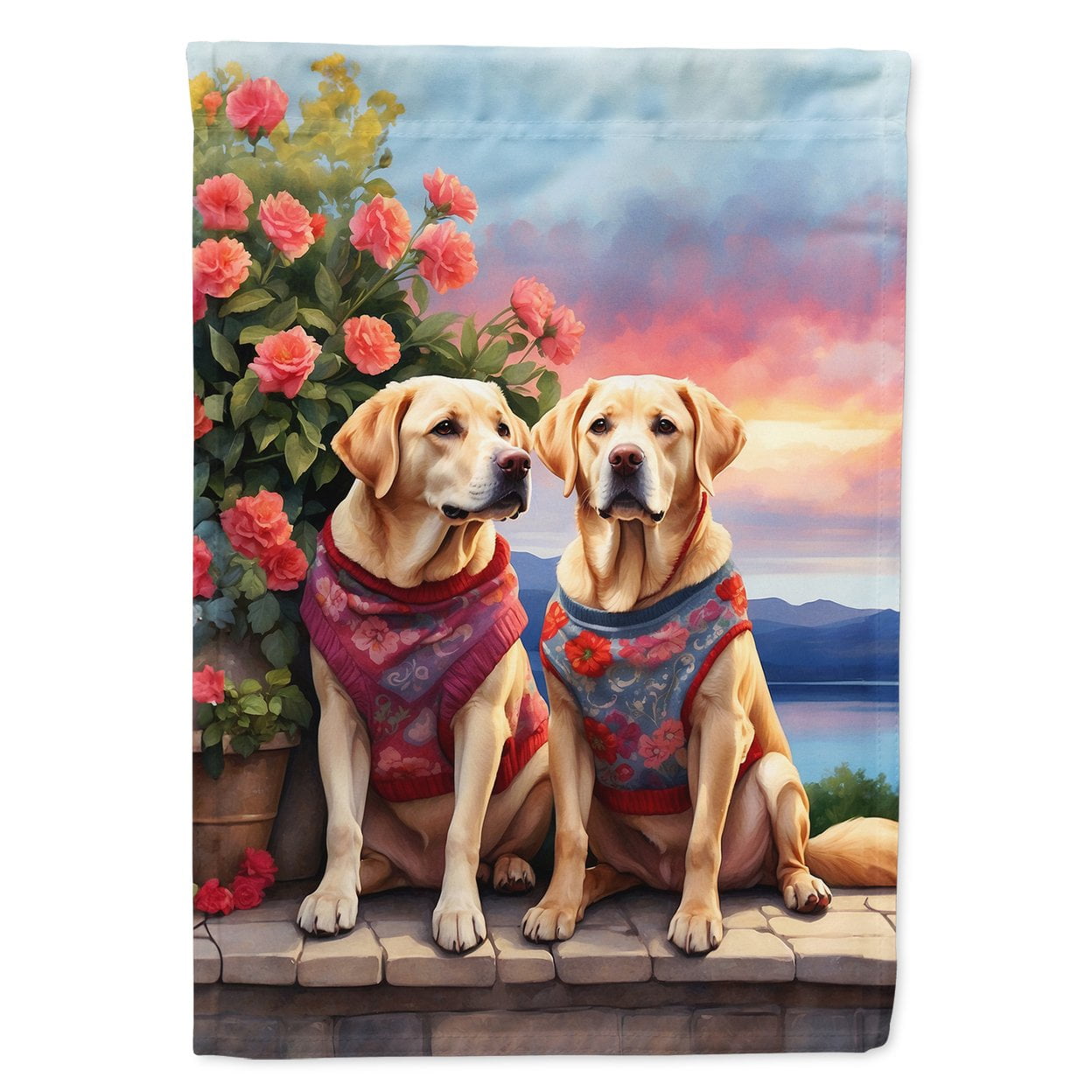 Silky Terrier Two Hearts Garden Flag 11.25 in x 15.5 in