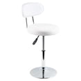 thumbnail image 1 of Silla Giratoria FURWOO Piel Sintética Blanca para Salón y Oficina, 1 of 8