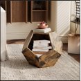 thumbnail image 2 of 25.98'' Shaped Modern Pet Furniture Cat Kennel Side Table MDF Multi-Purpose Furniture Antique Wood Color, 2 of 12