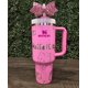 thumbnail image 1 of Vaso Stanley de 40 Oz para Hello Kitty | Botella de Agua Rosa con Diseño de Gatito "Hola" y Peonía. Envoltura Completa con Grabado Láser Personalizado. obsequios para Ella (No Incluye Lazo)., 1 of 10