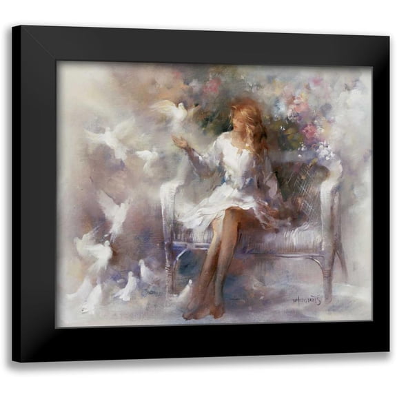 Haenraets, Willem 14x12 Black Modern Framed Museum Art Print Titled - White dreams