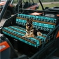 thumbnail image 2 of Uorisanigo UTV Front Bench Seat Cover for Seat Cover Protection Compatible with Kawasaki Mule 4000 2009-2025, Aztec Turquoise Print UTV Padded Protector for Mule Seat Accessories Parts, 2 of 7