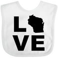 thumbnail image 3 of Inktastic Love Wisconsin Boys or Girls Baby Bib, 3 of 4
