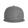 thumbnail image 3 of ZICANCN Alphabet Z Pattern Baseball Caps, Trucker Hats for Men And Women, Adjustable Breathable Flat Caps, Gray, 3 of 6
