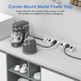 Corner Mount Angle Power Strip, Under Heavy Duty 8 Outlets