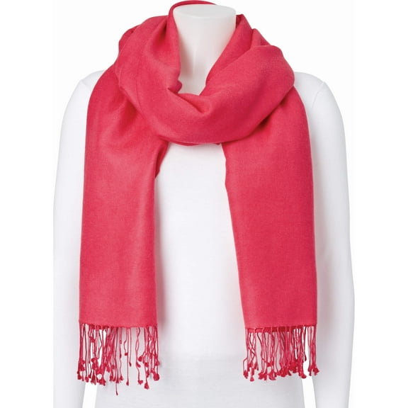 Fashion Hot Pink Silk/Wool Blend Pashmina Scarf (80 X 28) Made In India gm8368