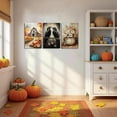 thumbnail image 2 of Hieng Fall Wall Art 3 Pieces Pumpkin and Crow Canvas Prints Farmhouse Truck Pictures Autumn Harvest Paintings for Thanksgiving Home Decor Unframed, 2 of 6