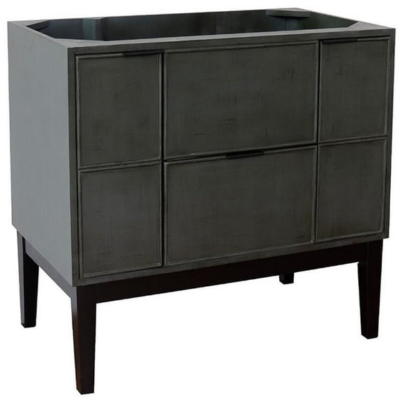 Bellaterra Home 36" Single vanity in Linen Gray finish - cabinet only