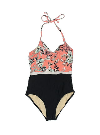Sea Angel Women's Lace Tankini Swimwear Top, Size Medium - Coral Floral