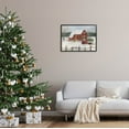thumbnail image 2 of Stupell Industries Snowy Holiday Tree Farm Landscape Painting Black Framed Art Print Wall Art, Design by Sally Swatland, 2 of 7