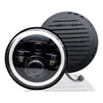 thumbnail image 3 of Faros Delanteros Led H4 Halo De Ángel P/wrangler Jeep Vocho Negro, 3 of 5