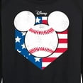 thumbnail image 3 of Disney - Americana - Mickey Baseball Flag Diamond - Women's Lightweight French Terry Long Sleeve Shirt, 3 of 5