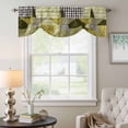 thumbnail image 6 of Western Texas Star Tie Up Valances Curtain, Adjustable Kitchen Black White Buffalo Check Leopard Green Valances for Windows Decor, Rod Pocket Short Curtains Set for Bedroom/Bathroom, 42"x18", 6 of 9