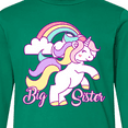 thumbnail image 4 of Inktastic Big Sister Unicorn Long Sleeve Youth T-Shirt, 4 of 5