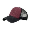 thumbnail image 2 of Red Unisex Vintage Washed Unstructured Baseball Cap Breathable Beach Baseball Cap Polyester Adjustable Lightweight Curved Brim One Size, 2 of 5